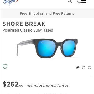 Maui Jim Shore Break Sunglasses Men Blue Polarized lens